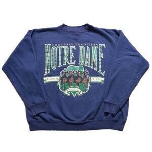 Vintage 90s Notre Dame Fighting Irish Four Horseman Size Large Mens Sweatshirt